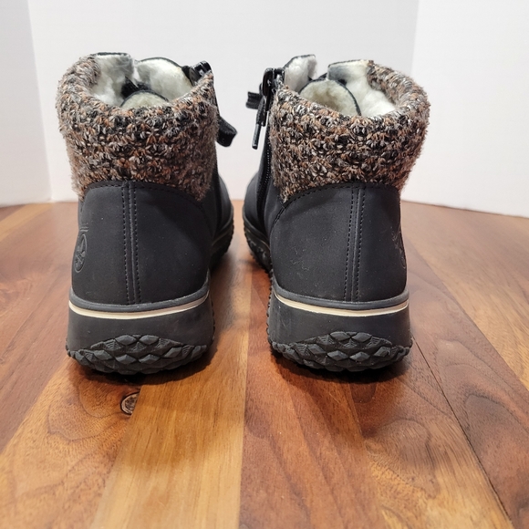 Reiker Z4243-14 Boot Lace Up Warm Fuzzy Lining Lace and Zip Size 40 - Picture 5 of 15